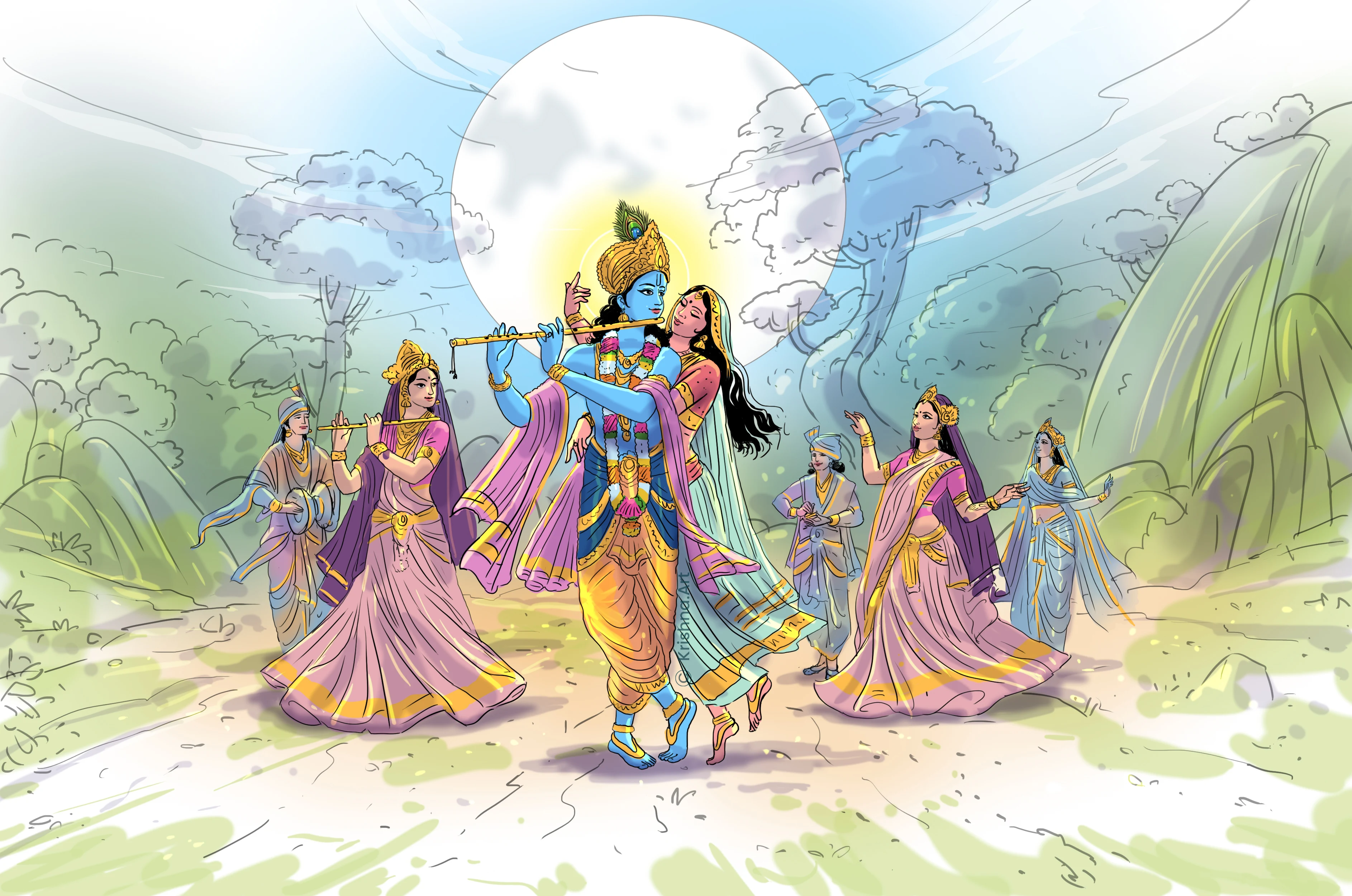 Krishna Art Process